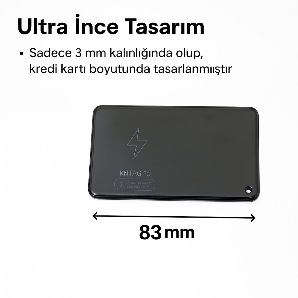 KNMASTER KNTAG 1C – Ultra İnce Akıllı Takip Kartı (Cüzdan Bulucu) - Görsel 4