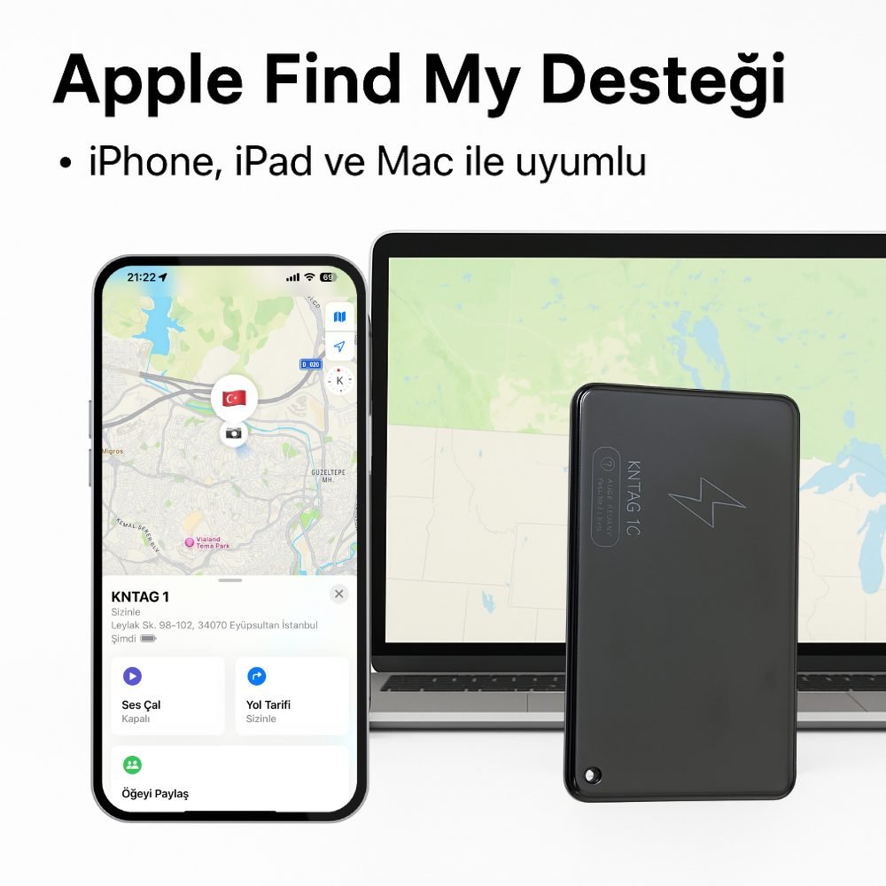 KNMASTER KNTAG 1C – Ultra İnce Akıllı Takip Kartı (Cüzdan Bulucu) - Görsel 3