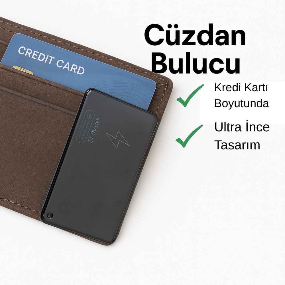KNMASTER KNTAG 1C – Ultra İnce Akıllı Takip Kartı (Cüzdan Bulucu) - Görsel 2