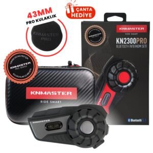 Knmaster KN2300 PRO Motosiklet Kask İnterkom Bluetooth Intercom Kulaklık Seti