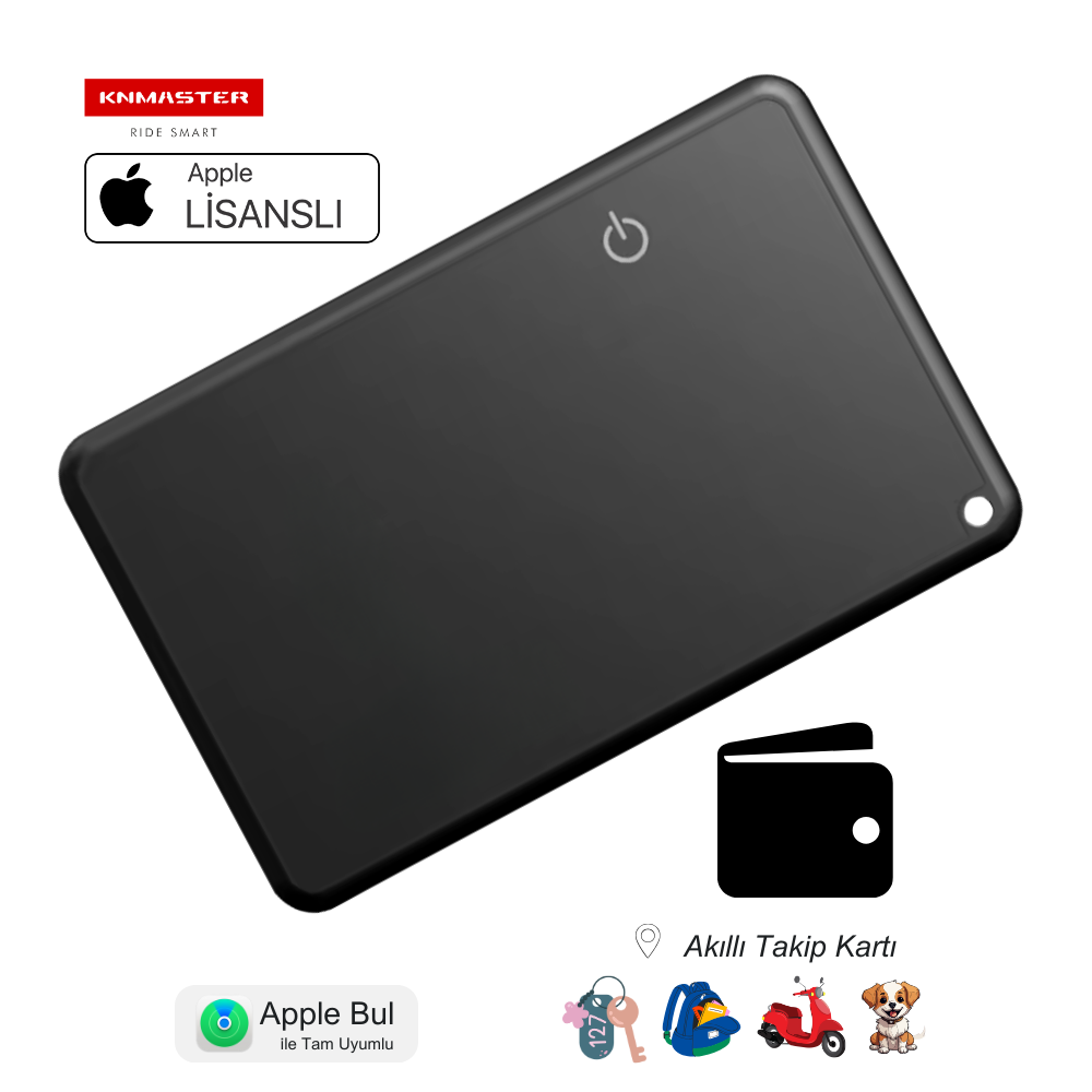 KNMASTER KNTAG 1C – Ultra İnce Akıllı Takip Kartı (Cüzdan Bulucu)