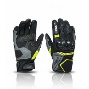 Nukro DRAVEN 3 Mevsim Deri Eldiven – Neon Sarı