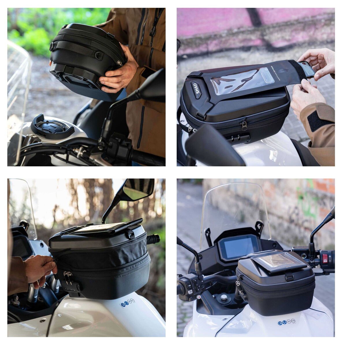 SHAD E09CL PRO GENİŞLEYEBİLİR MODEL CLICK SİSTEM DEPO ÜSTÜ ÇANTA (5-8 LİTRE)