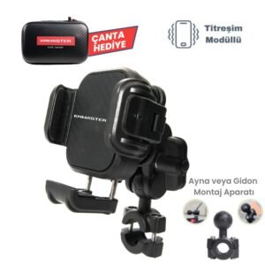 KNMASTER TT-870 Titreşim Önleyicili Motosiklet Telefon Tutucu