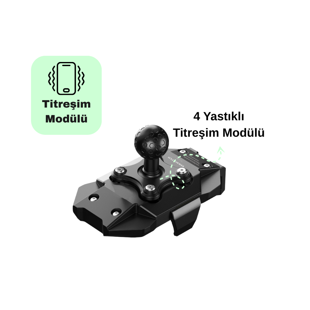KNMASTER TT-880 WU Kablosuz Şarjlı Titreşim Önleyicili Motosiklet Telefon Tutucu - Görsel 4